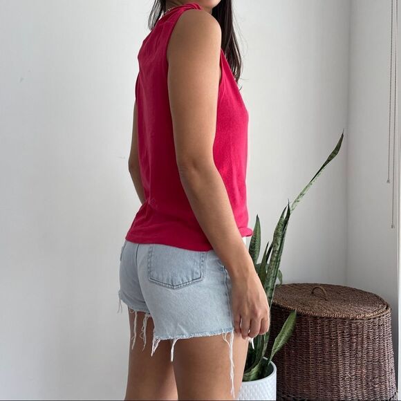 NWT Current Elliott linen cotton tied up muscle tank top - Picture 4 of 8